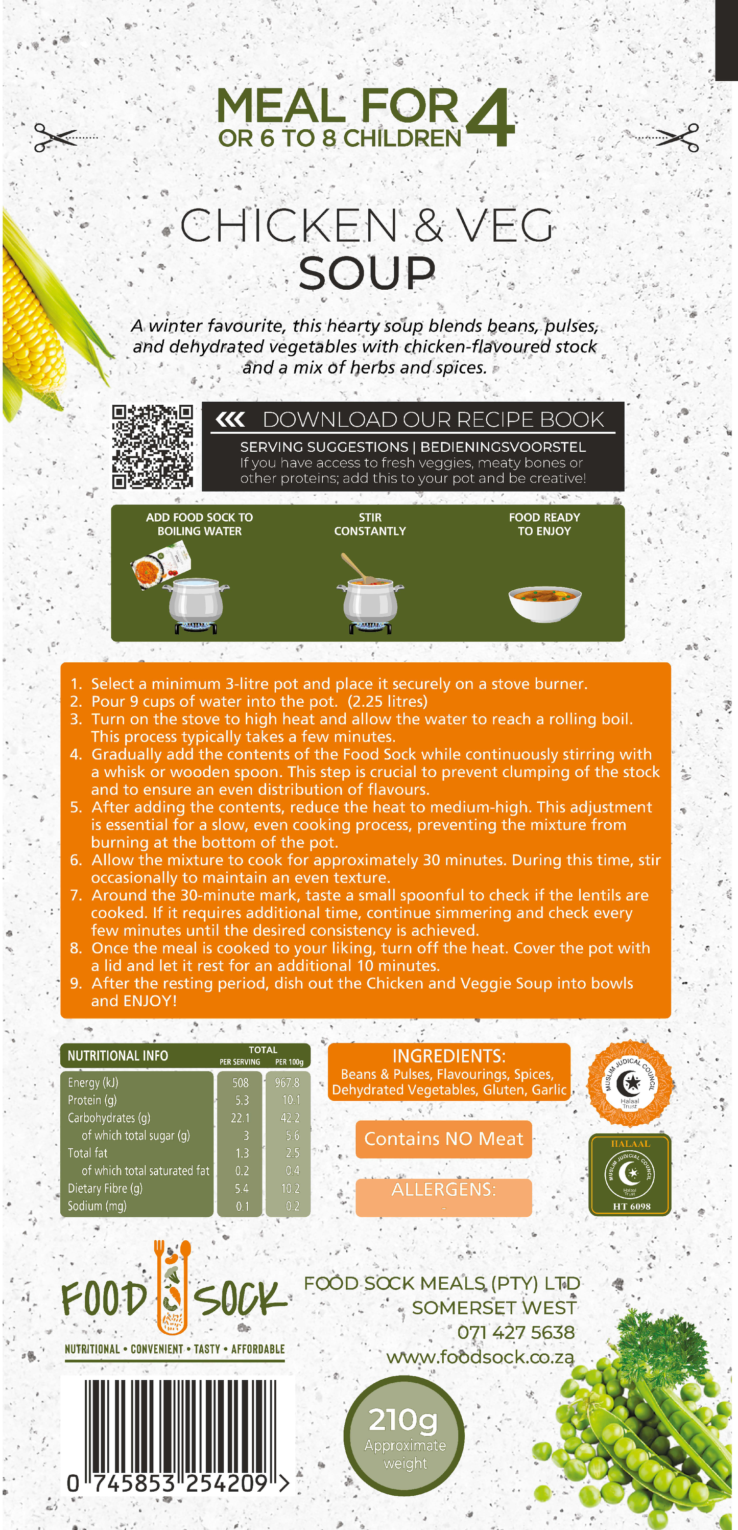 Chicken & Veg Soup Food Sock