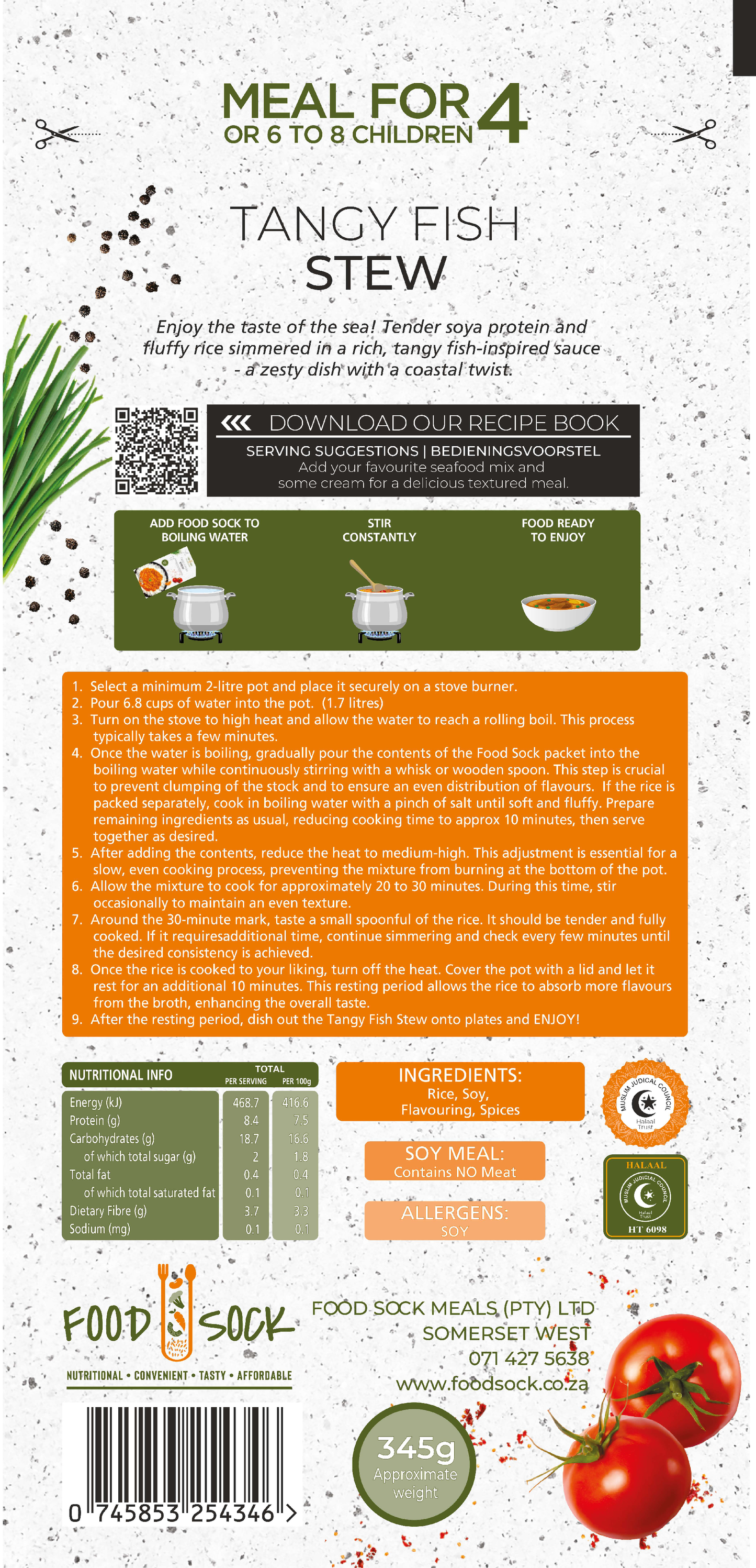 Tangy Fish Stew Food Sock