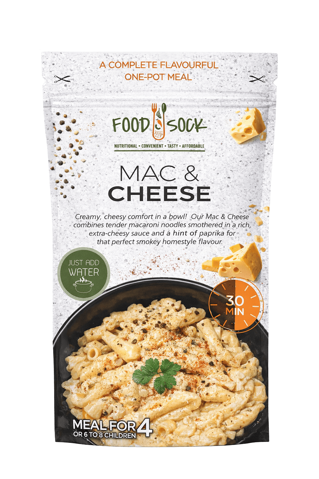 Mac & Cheese Food Sock